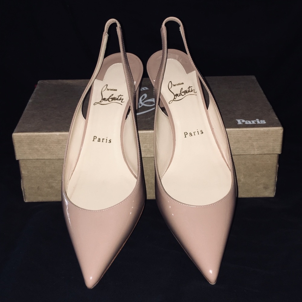 “Christian LOUBOUTIN” Slingback Patent leather Pump Size 39